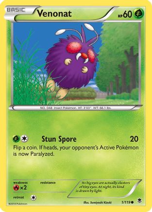 Venonat (1/119) [XY: Phantom Forces]-1