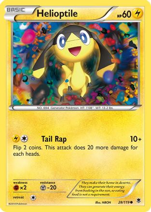 Helioptile (28/119) [XY: Phantom Forces]-1