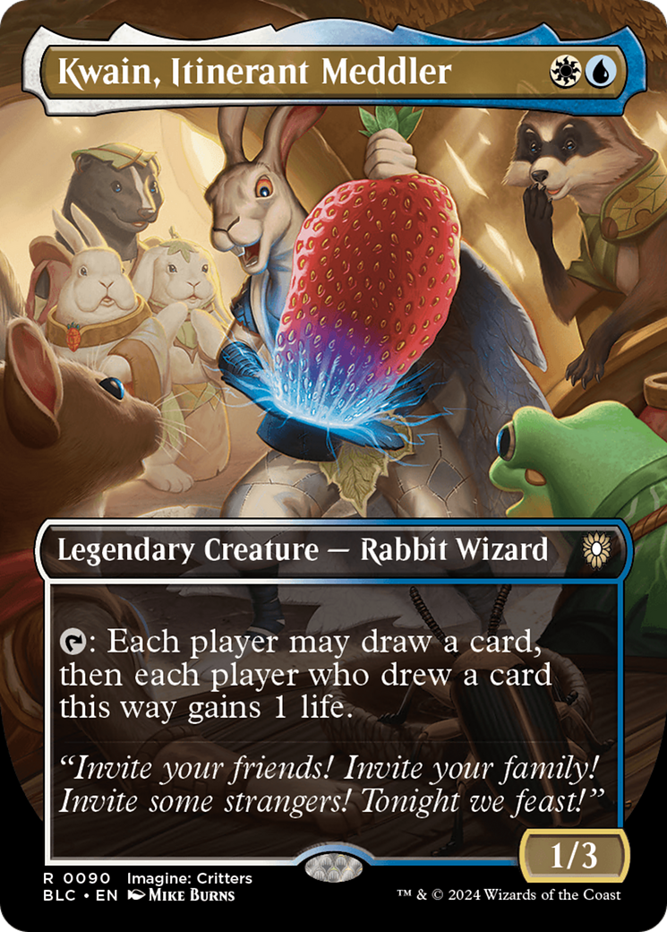 Kwain, Itinerant Meddler (Borderless) [Bloomburrow Commander]-1