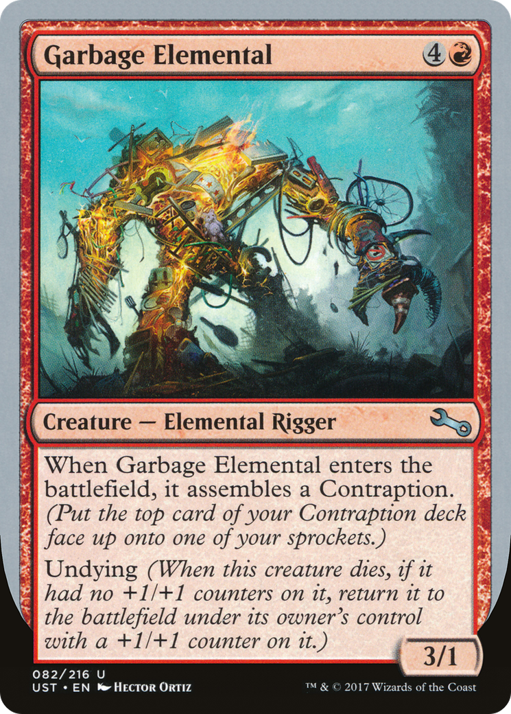 Garbage Elemental (3/1 Creature) [Unstable]-1