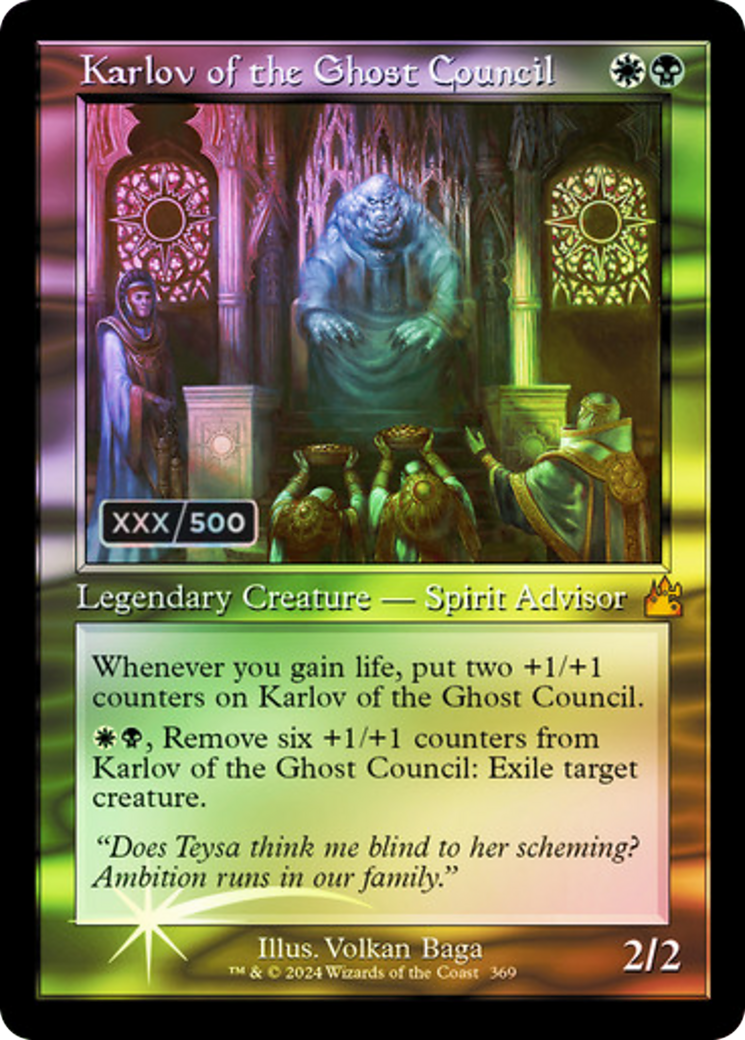 Karlov of the Ghost Council (Retro) (Serialized) [Ravnica Remastered]-1