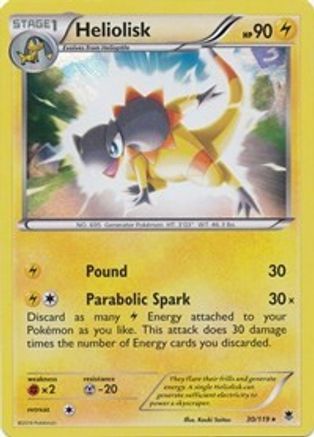 Heliolisk (30/119) (Theme Deck Exclusive) [XY: Phantom Forces]-1