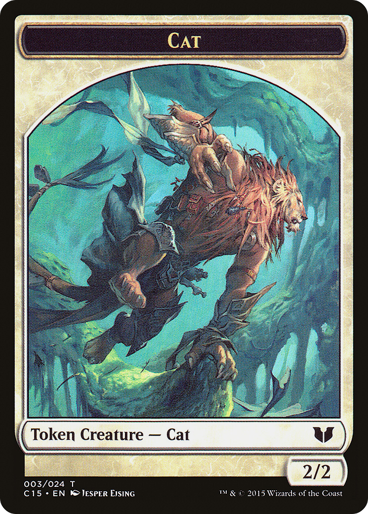 Cat // Zombie Double-Sided Token [Commander 2015 Tokens]-3