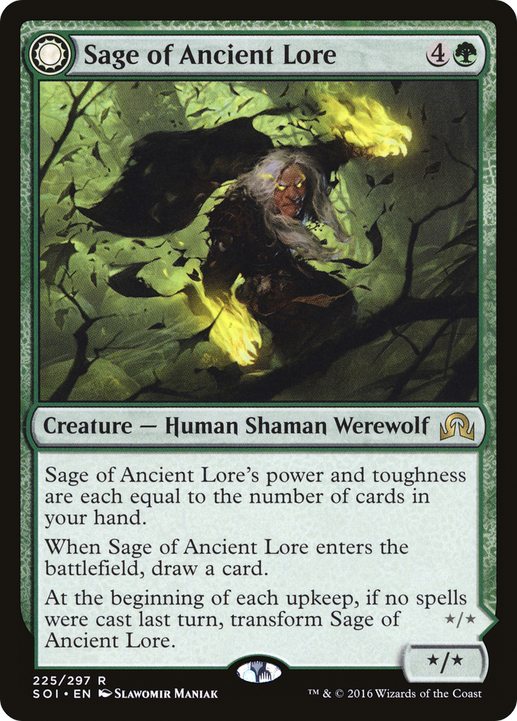 Sage of Ancient Lore // Werewolf of Ancient Hunger [Shadows over Innistrad]-3