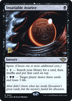Insatiable Avarice [Outlaws of Thunder Junction Prerelease Promos]-1