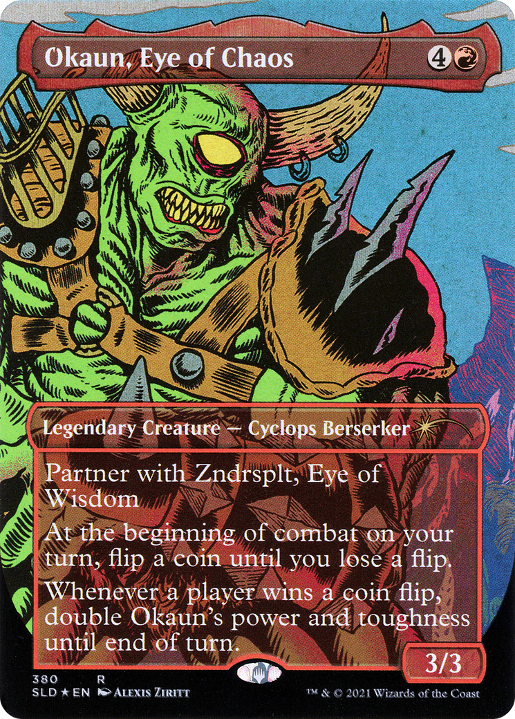 Okaun, Eye of Chaos // Okaun, Eye of Chaos (Borderless) [Secret Lair Drop Series]-4