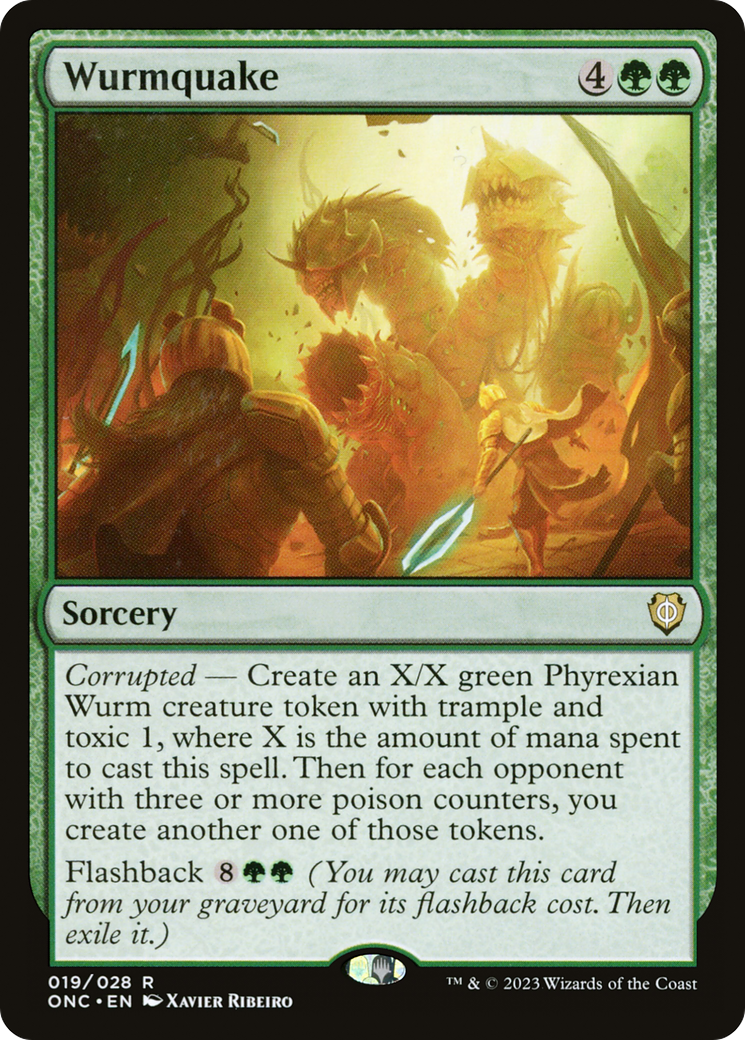 Wurmquake (ONC-019) - Phyrexia: All Will Be One Commander-1
