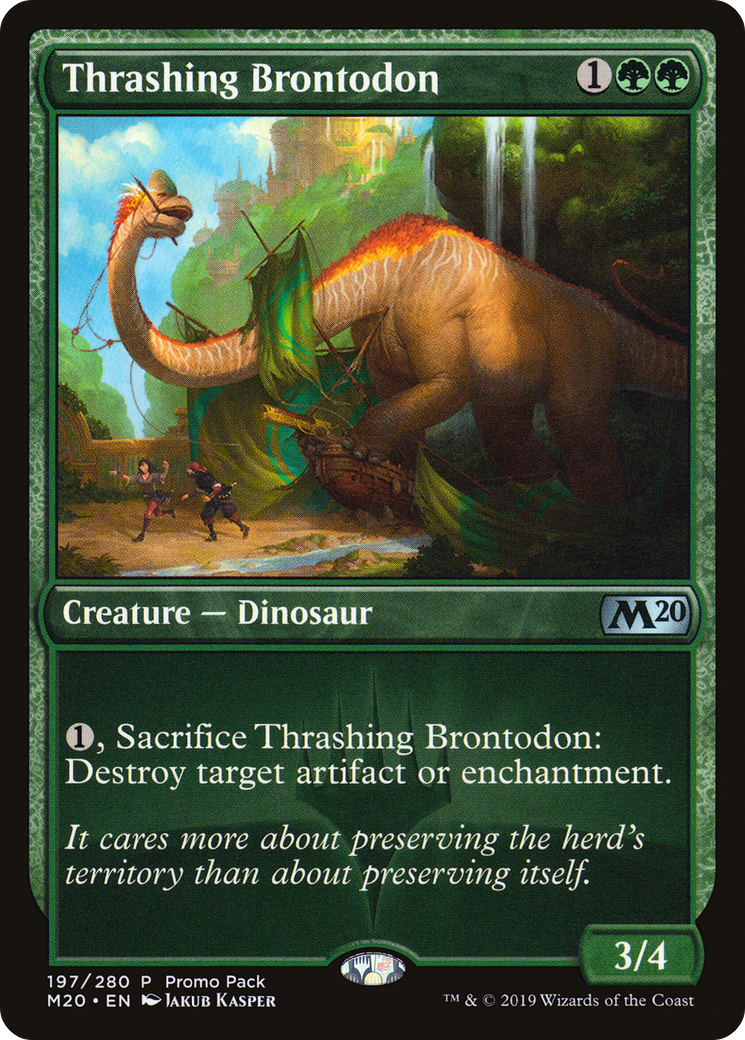 Thrashing Brontodon (Promo Pack) [Core Set 2020 Promos]-1