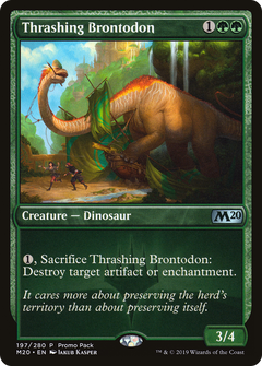 Thrashing Brontodon (Promo Pack) [Core Set 2020 Promos]-1
