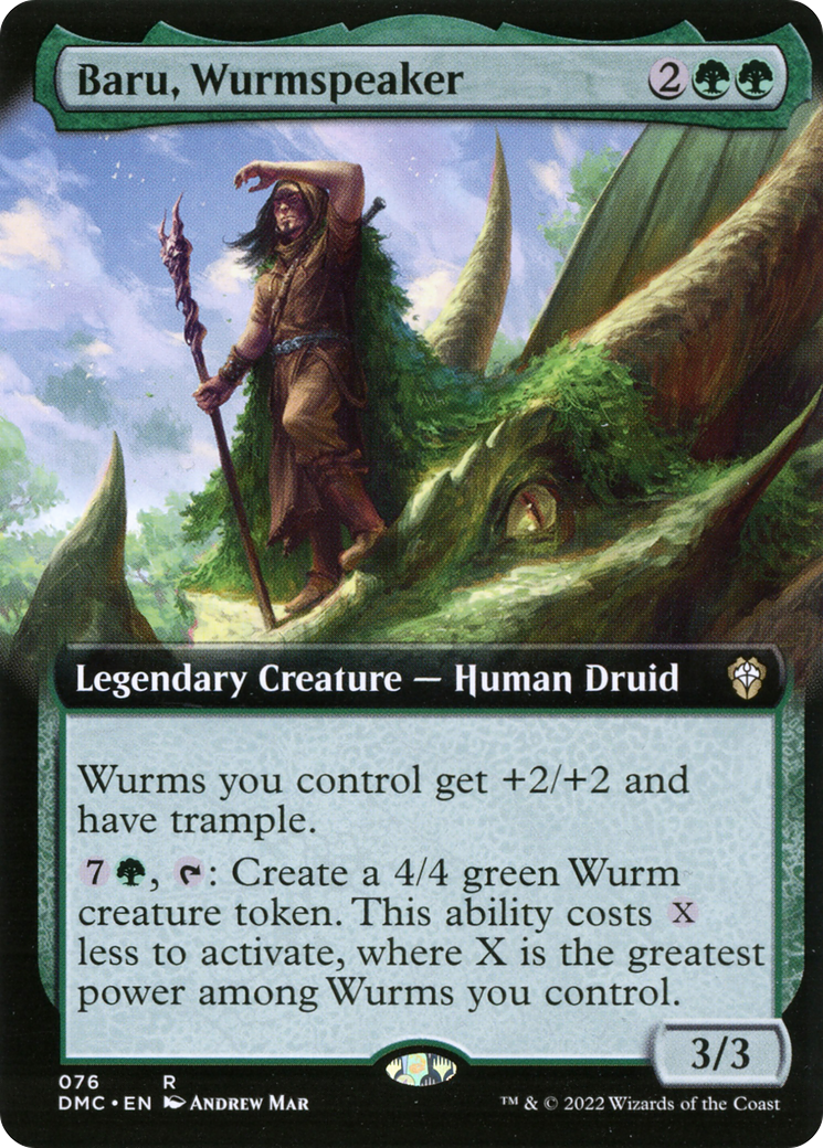 Baru, Wurmspeaker (Extended Art) [Dominaria United Commander]-1