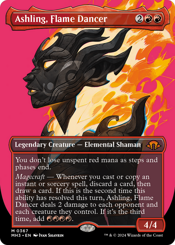 Ashling, Flame Dancer (Borderless) [Modern Horizons 3]-1
