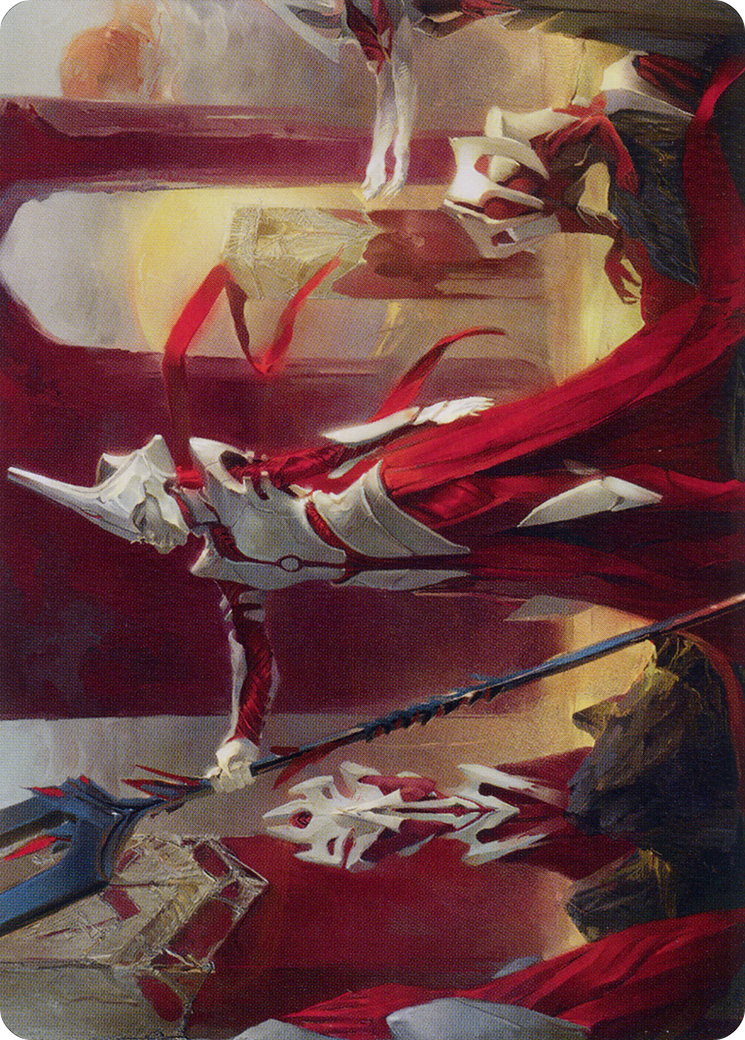 Porcelain Zealot // Porcelain Zealot (AONE-008) - Phyrexia: All Will Be One Art Series (Borderless)-3