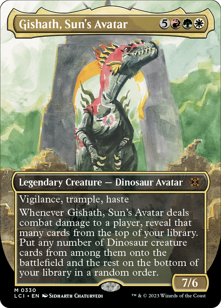 Gishath, Sun's Avatar (Borderless) [The Lost Caverns of Ixalan]-1