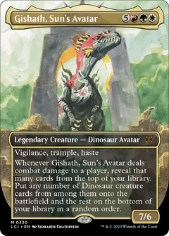 Gishath, Sun's Avatar (Borderless) [The Lost Caverns of Ixalan]-1