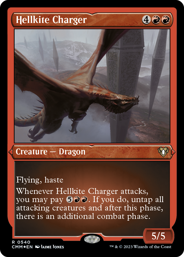 Hellkite Charger (CMM-540) - Commander Masters Etched Foil-1