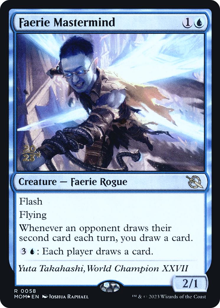 Faerie Mastermind (PRE-058) - March of the Machine Promos Foil-1