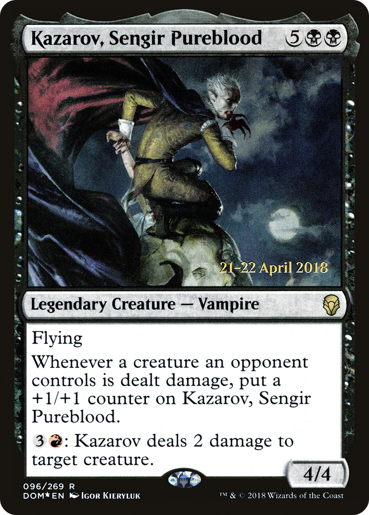 Kazarov, Sengir Pureblood [Dominaria Prerelease Promos]-1