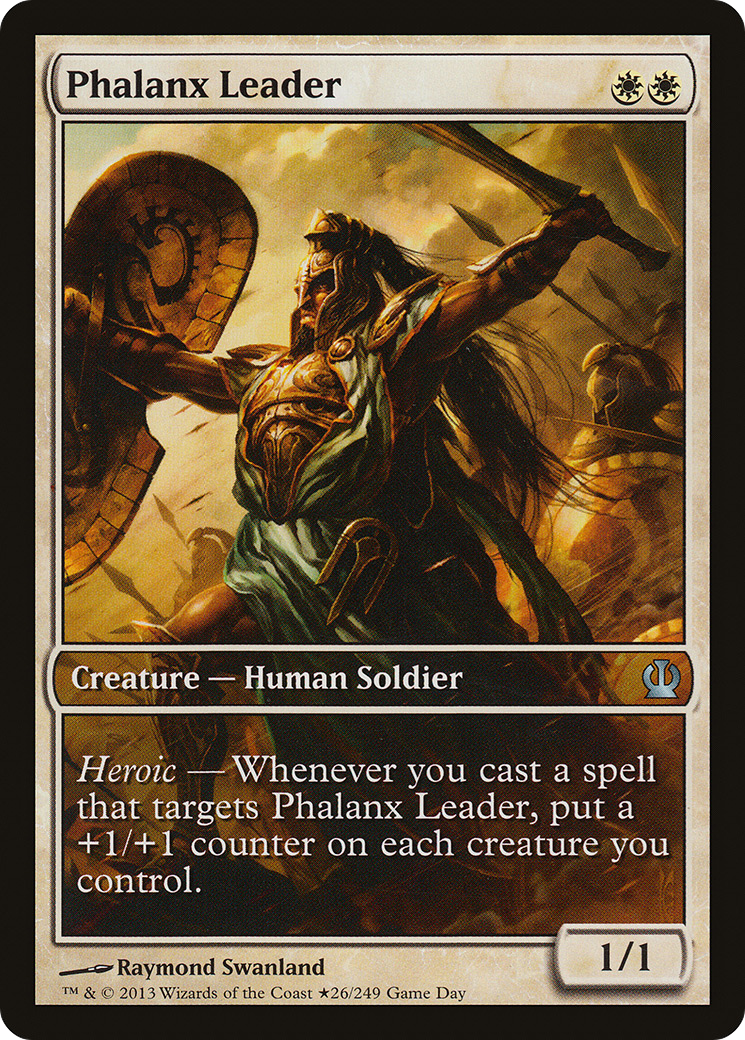 Phalanx Leader (Game Day) (Extended Art) [Theros Promos]-1