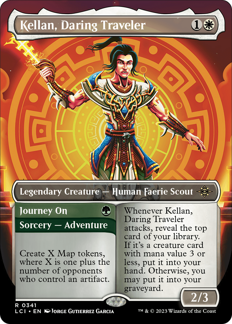 Kellan, Daring Traveler (Borderless) [The Lost Caverns of Ixalan]-1
