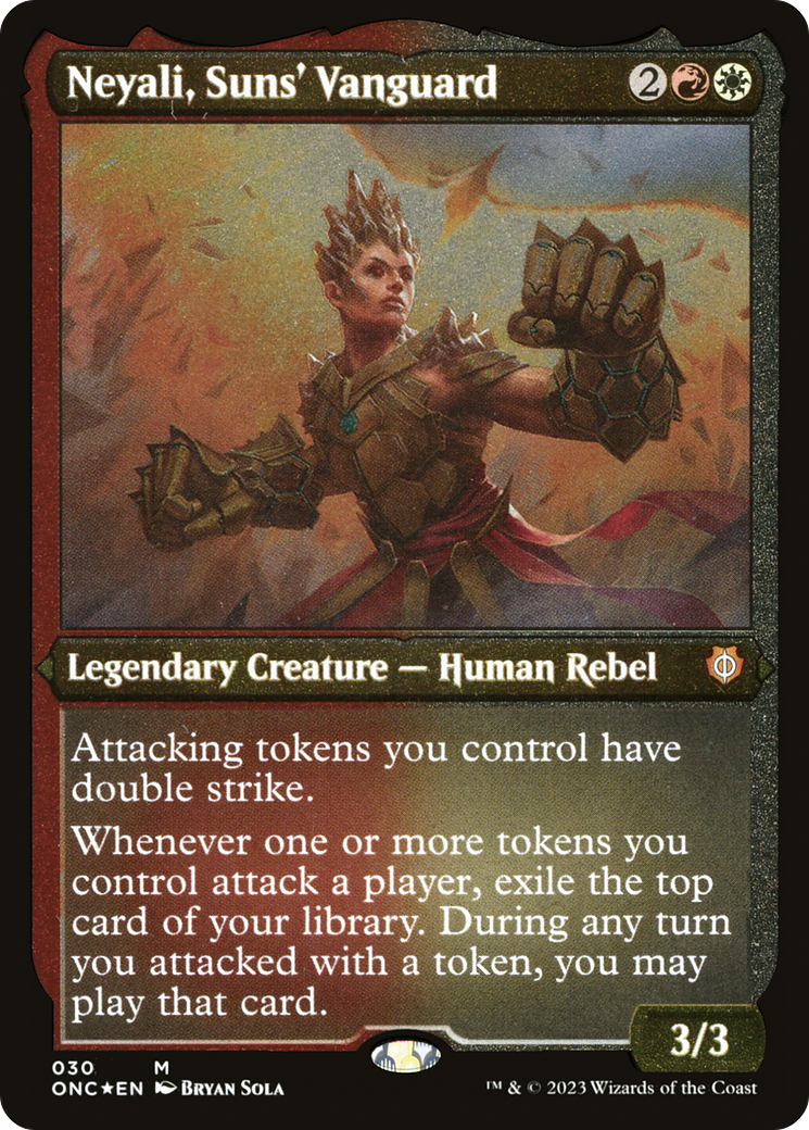 Neyali, Suns' Vanguard (ONC-030) - Phyrexia: All Will Be One Commander Etched Foil-1
