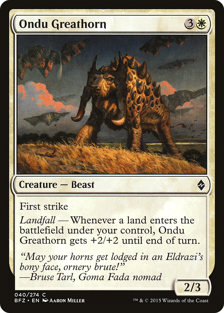 Ondu Greathorn [Battle for Zendikar]-1