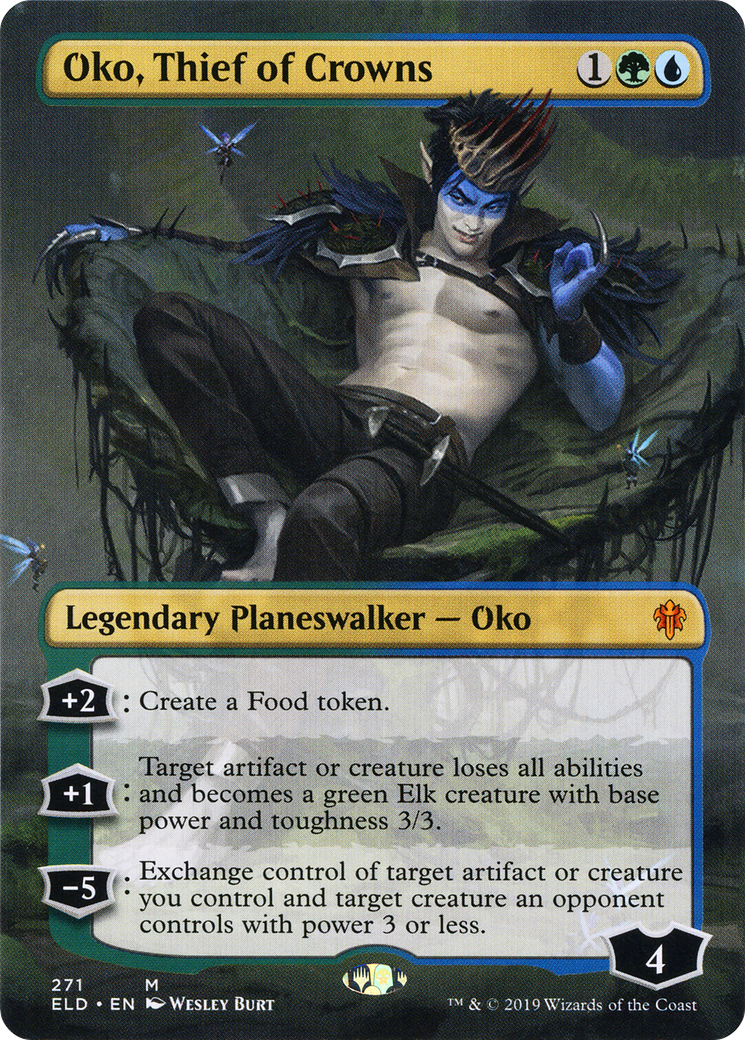 Oko, Thief of Crowns (Borderless) [Throne of Eldraine]-1