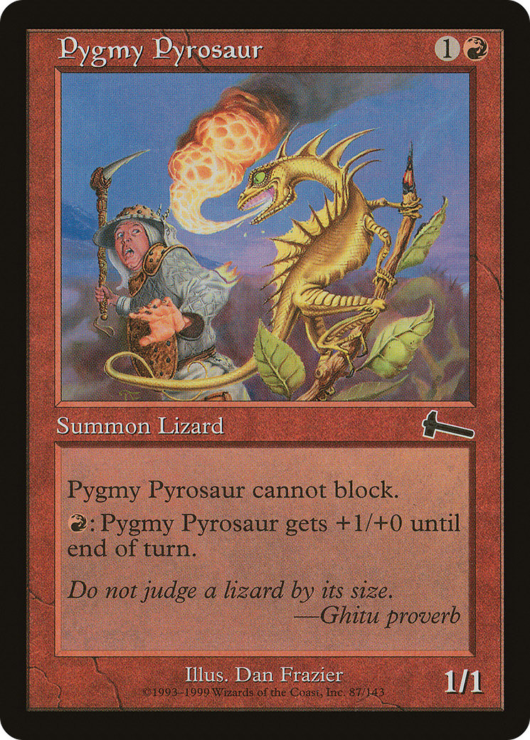 Pygmy Pyrosaur [Urza's Legacy]-1