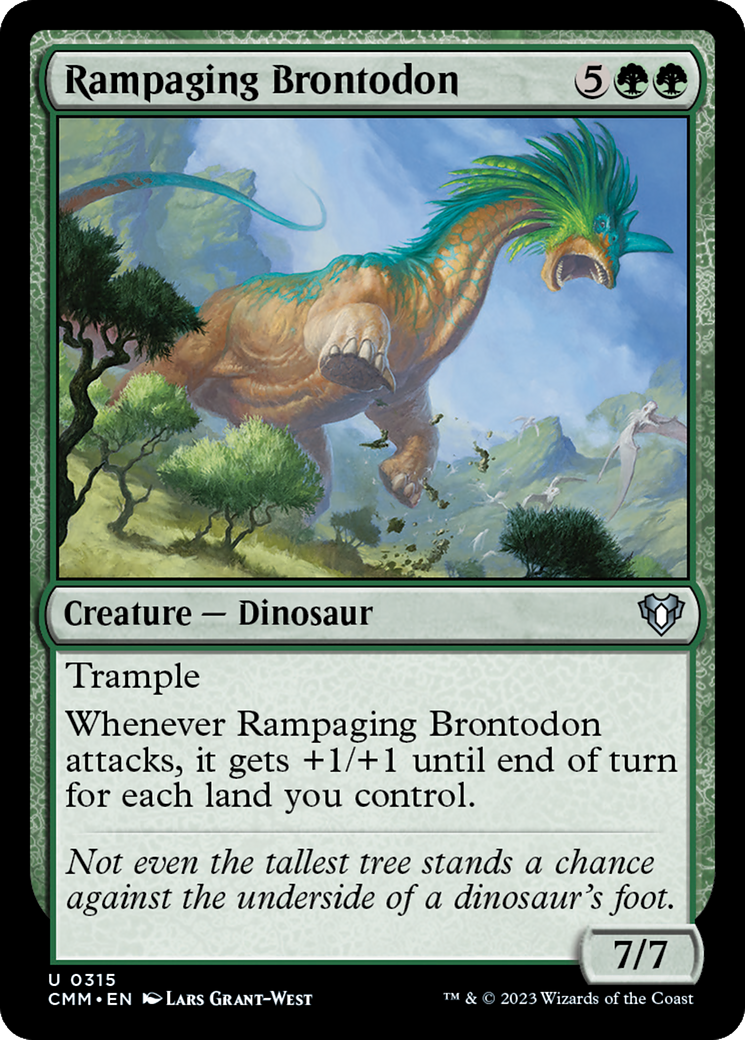 Rampaging Brontodon [Commander Masters]-1