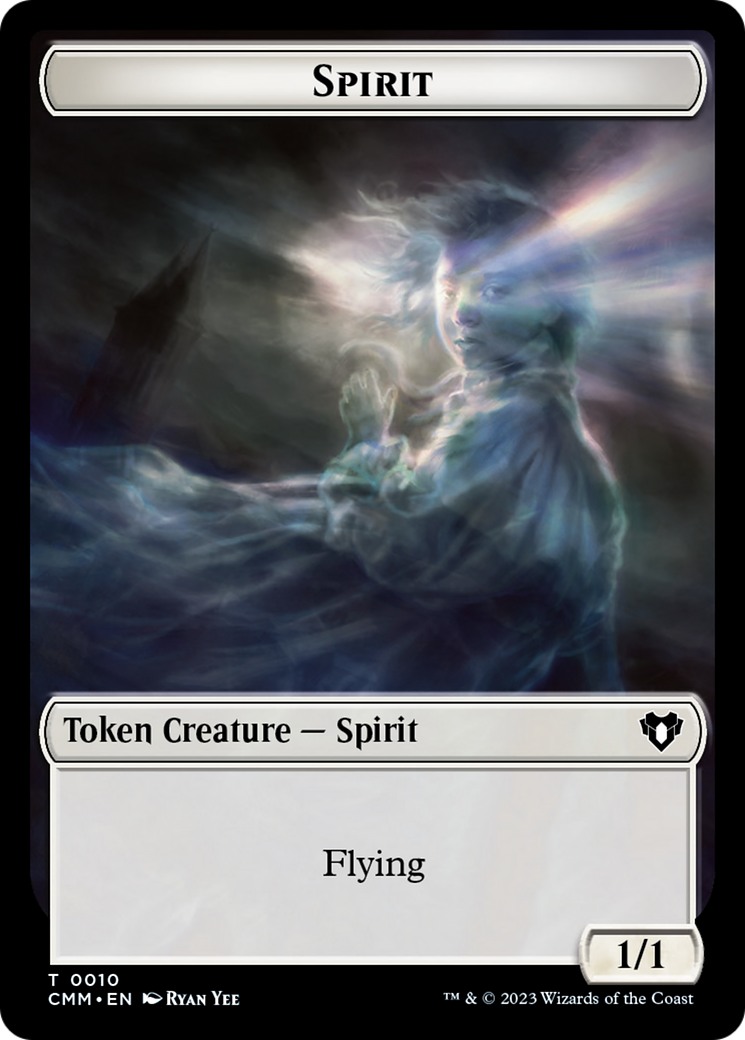 Spirit (0010) // Elemental (0037) Double-Sided Token [Commander Masters Tokens]-1