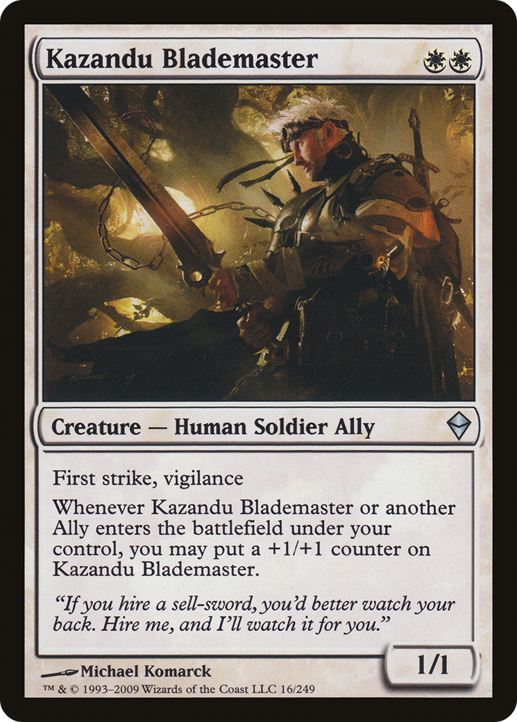 Kazandu Blademaster [Zendikar]-1