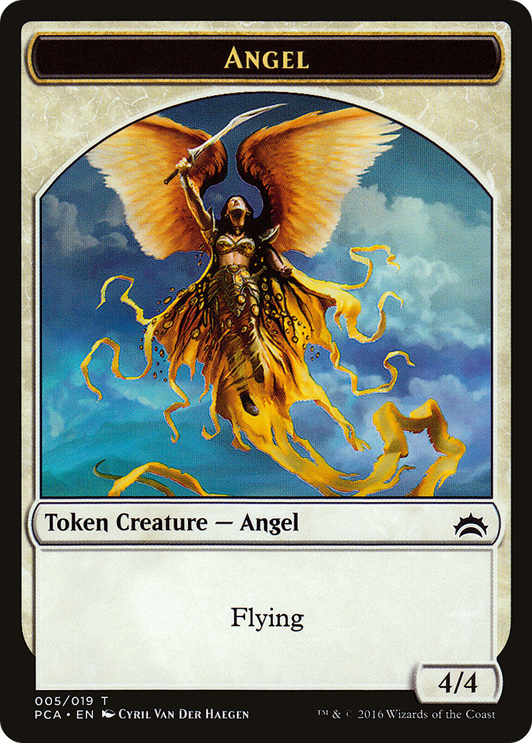 Angel // Saproling Double-Sided Token [Planechase Anthology Tokens]-3