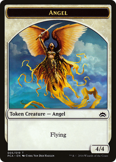 Angel // Saproling Double-Sided Token [Planechase Anthology Tokens]-3