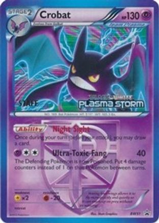 Crobat Team Plasma (BW51) (Staff Prerelease Promo) [Black & White: Black Star Promos]-1