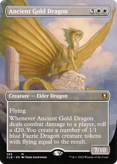 Ancient Gold Dragon (Borderless Alternate Art) [Commander Legends: Battle for Baldur's Gate]-1
