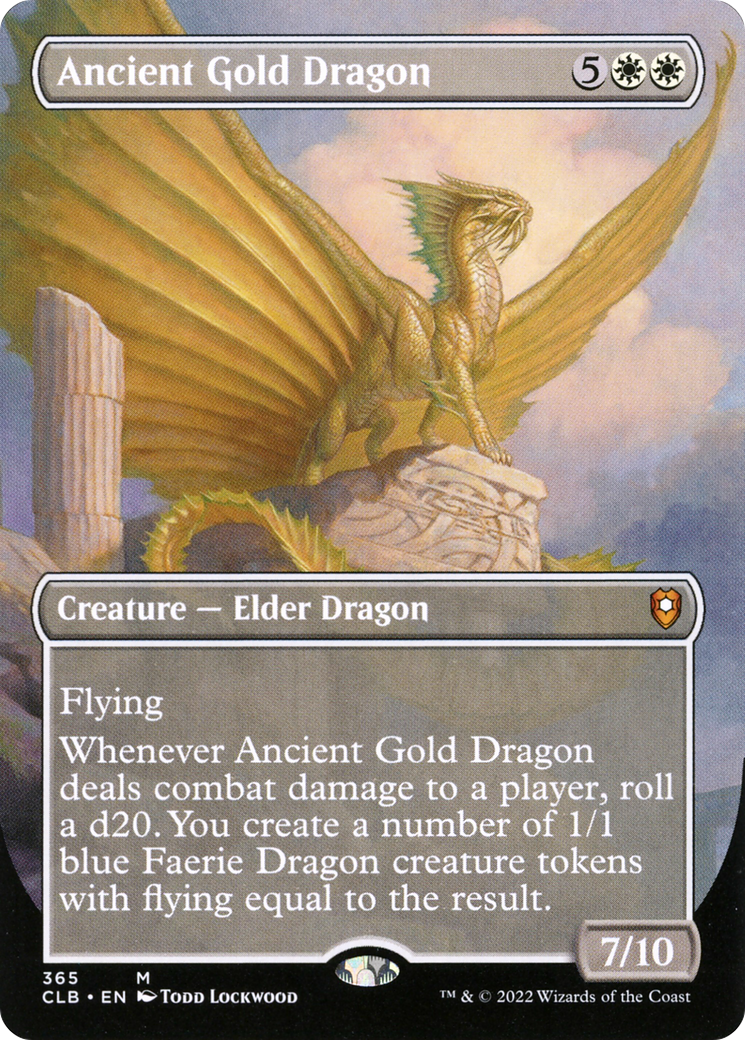 Ancient Gold Dragon (Borderless Alternate Art) [Commander Legends: Battle for Baldur's Gate]-1