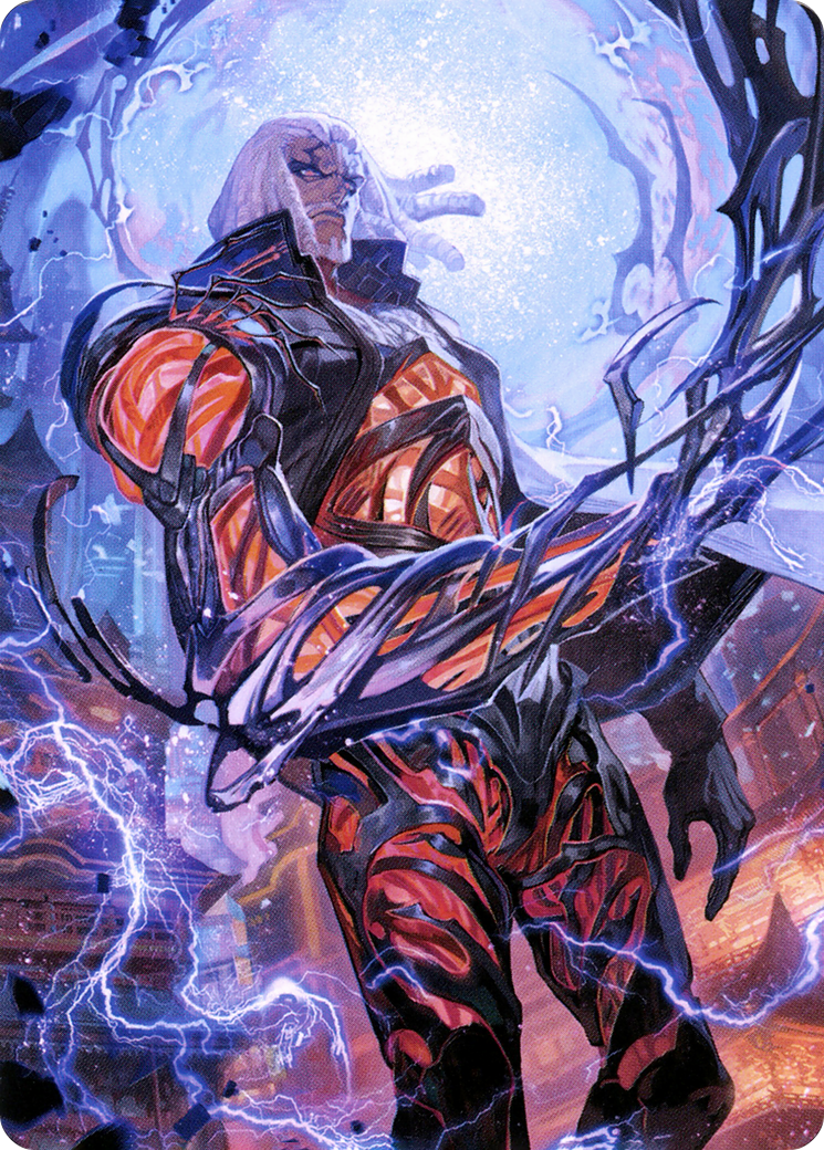 Tezzeret, Betrayer of Flesh // Tezzeret, Betrayer of Flesh (ANEO-054) - Neon Dynasty Art Series (Borderless)-3