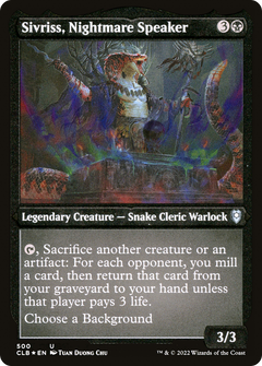 Sivriss, Nightmare Speaker (CLB-500) - Commander Legends: Battle for Baldur's Gate Etched Foil-1