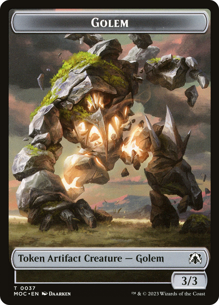 Golem (TMOC-037) - March of the Machine Commander Tokens-1