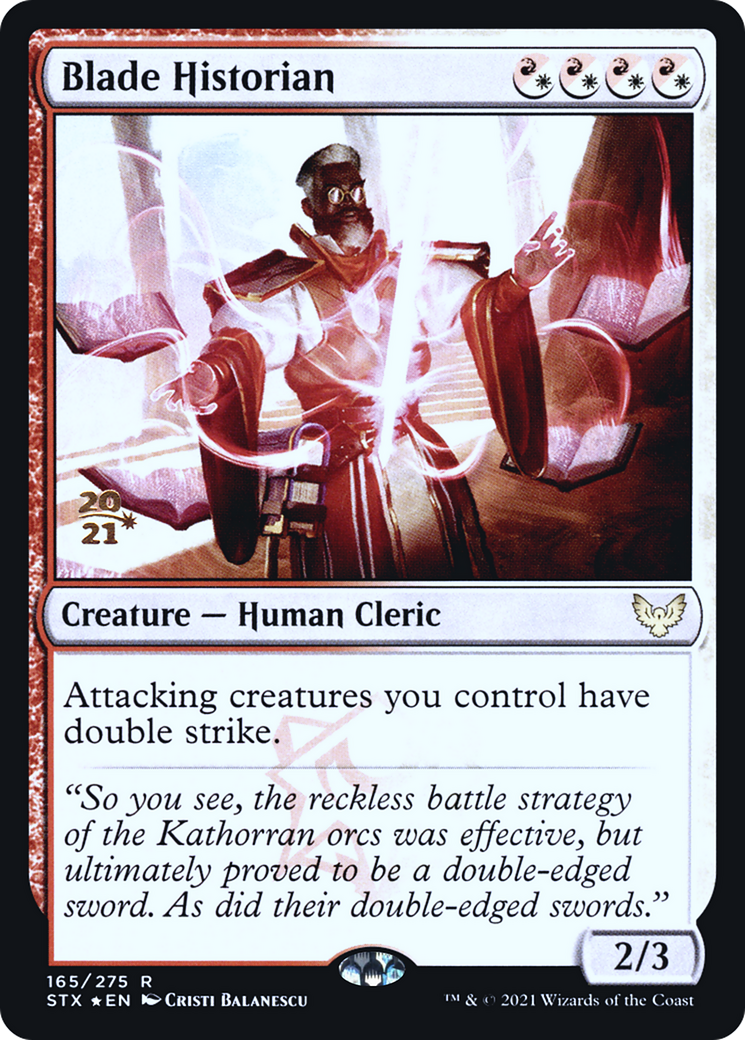 Blade Historian [Strixhaven: School of Mages Prerelease Promos]-1