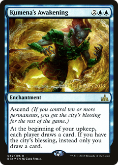 Kumena's Awakening [Rivals of Ixalan Prerelease Promos]-1