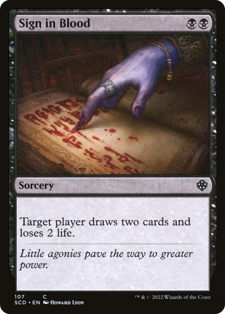 Sign in Blood [Starter Commander Decks]-1
