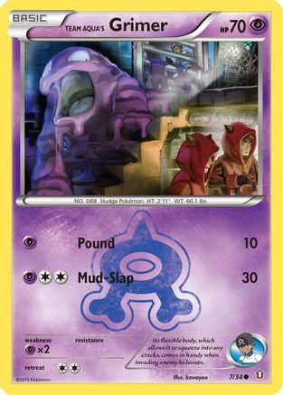 Team Aqua's Grimer (7/34) [XY: Double Crisis]-1