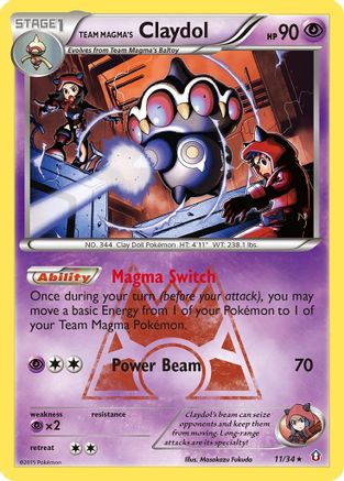 Team Magma's Claydol (11/34) [XY: Double Crisis]-1