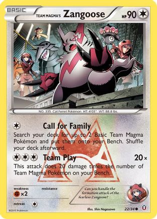 Team Magma's Zangoose (22/34) [XY: Double Crisis]-1