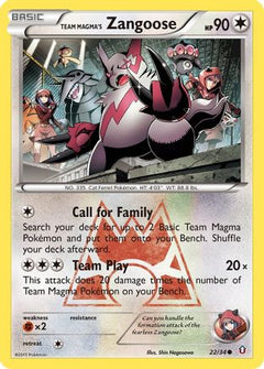 Team Magma's Zangoose (22/34) [XY: Double Crisis]-1