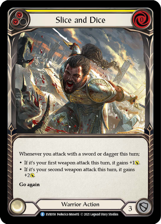 Slice and Dice (Yellow) [EVR058] (Everfest)  1st Edition Normal-2