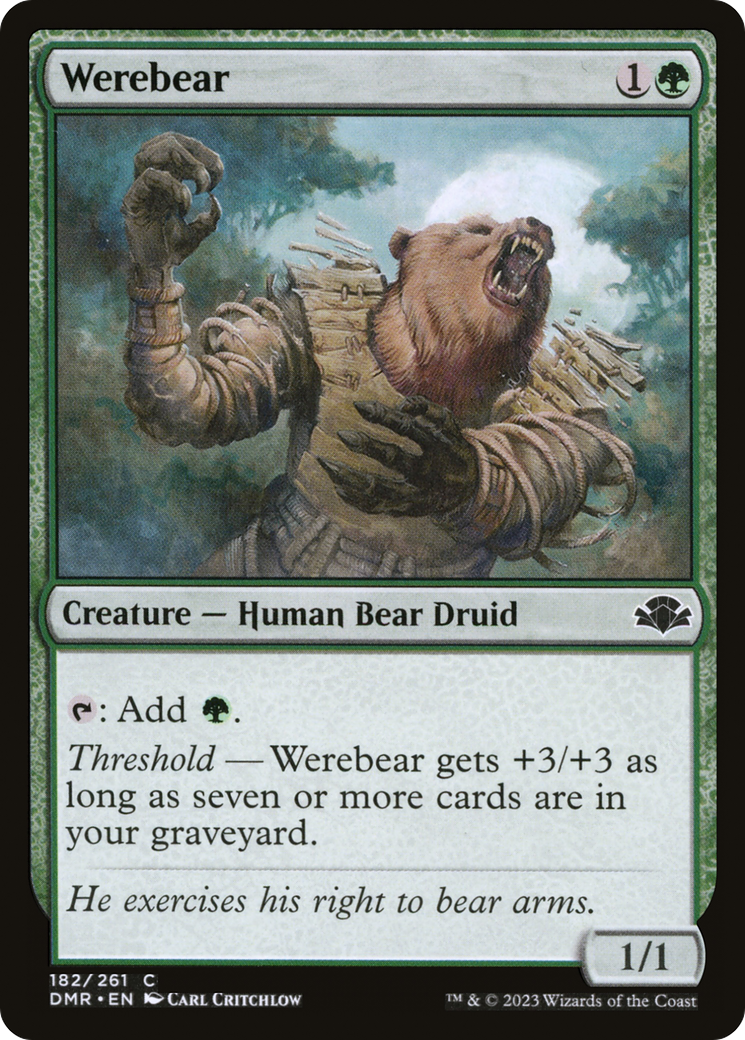Werebear (DMR-182) - Dominaria Remastered Foil-1