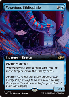Voracious Bibliophile (Extended Art) (TDC-063) - Commander: Tarkir: Dragonstorm: (Extended Art)-1