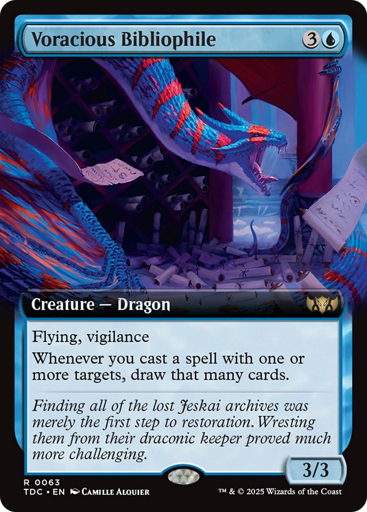 Voracious Bibliophile (Extended Art) (TDC-063) - Commander: Tarkir: Dragonstorm: (Extended Art)-1