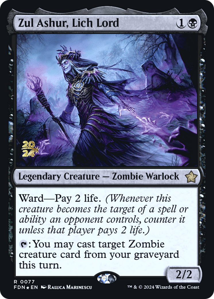 Zul Ashur, Lich Lord (PRE-077) - Foundations Promos Foil-1